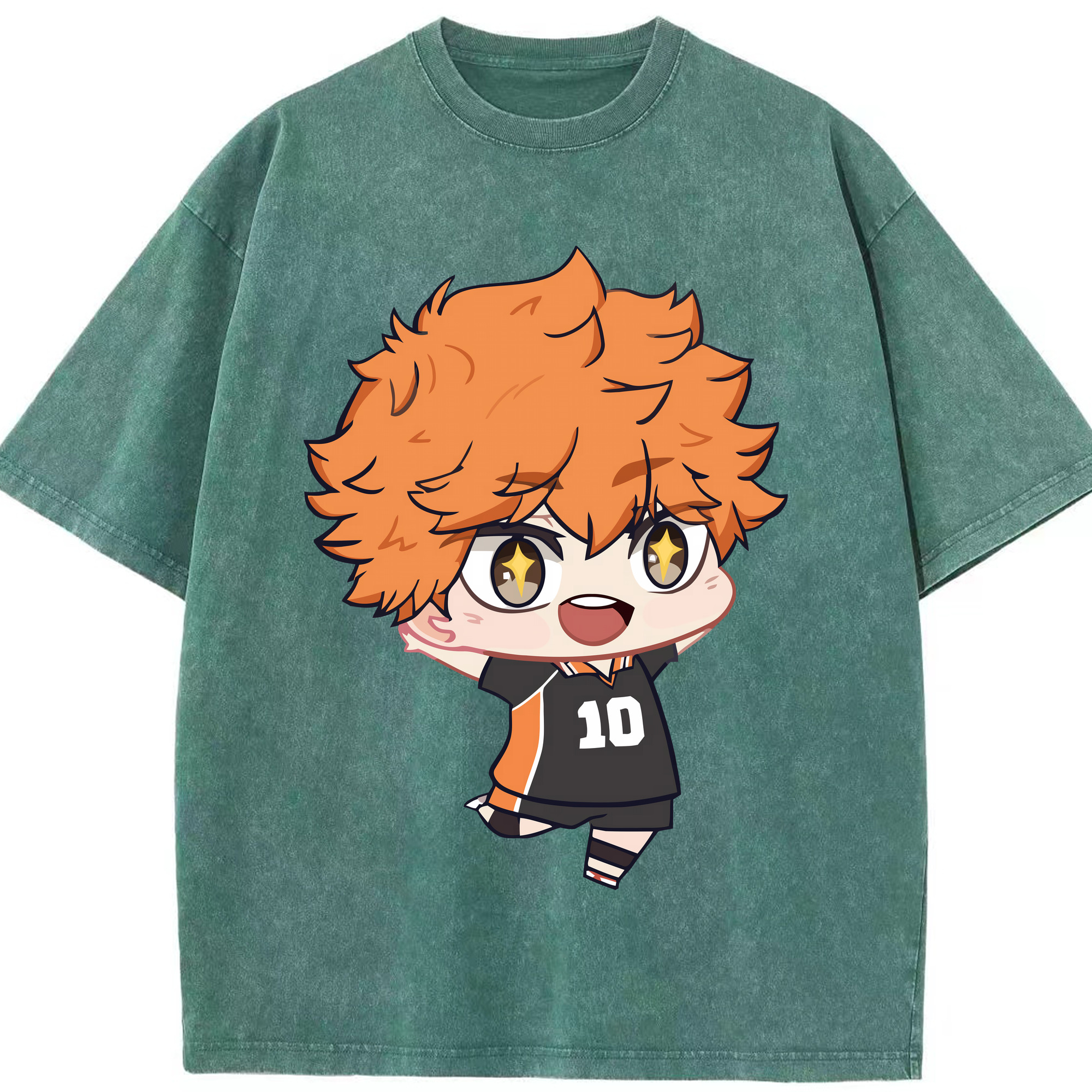 （画像用） ハイキュー!! Haikyu!! 綿100% ヴィンテージ風 半袖Tシャツ（フロントプリント）
